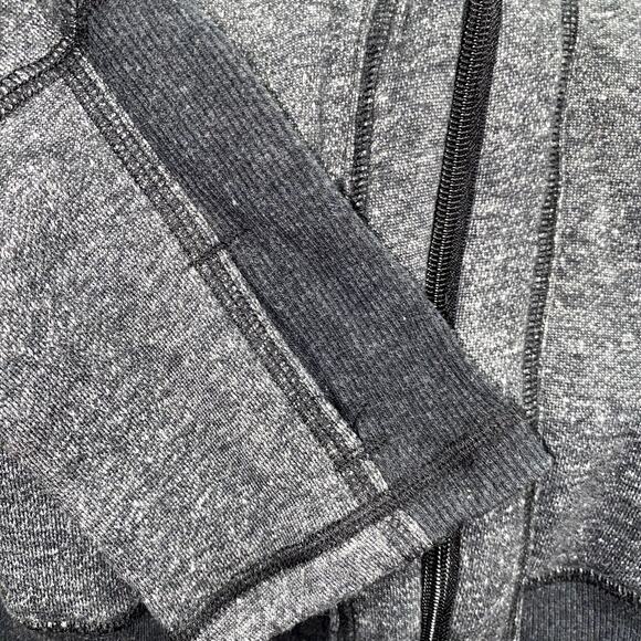 Active Life Charcoal Gray Zip Up Hoodie with Black Accent Panels - Picture 11 of 11